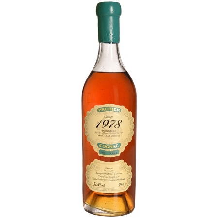 Millésime 1978 Borderies édition limitée Cognac Prunier