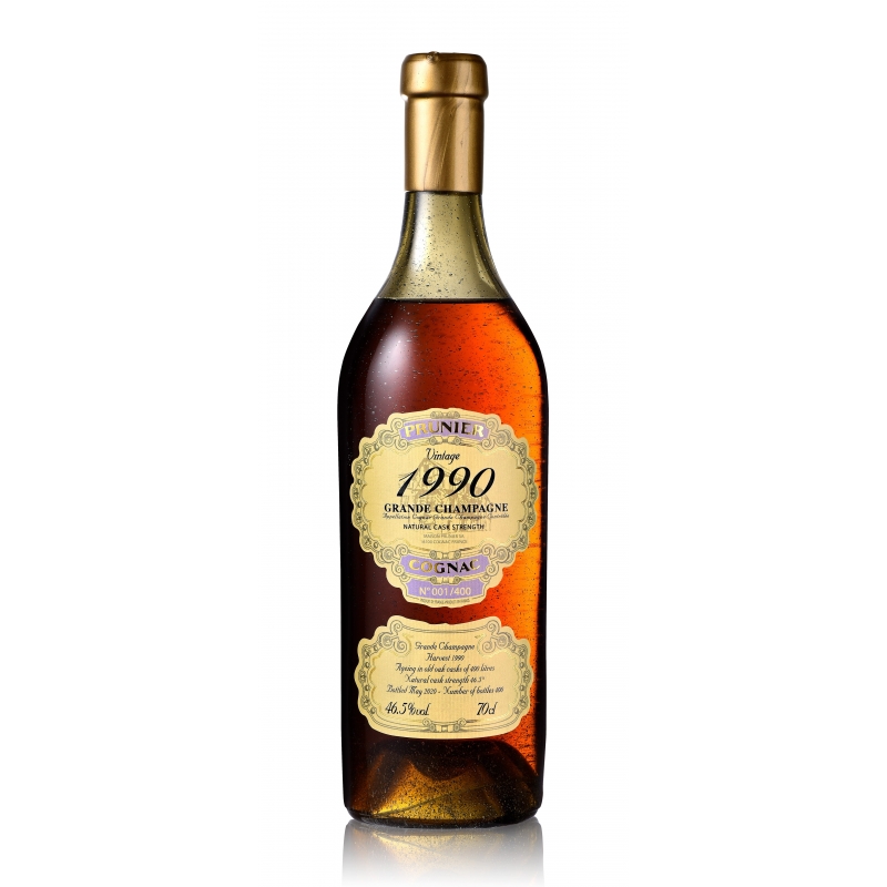 Millésime 1990 Grande Champagne édition limitée Cognac Prunier