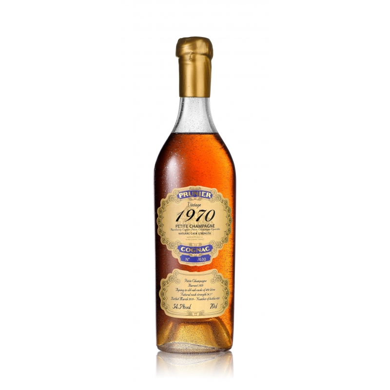 Millésime 1970 Petite Champagne édition limitée Cognac Prunier